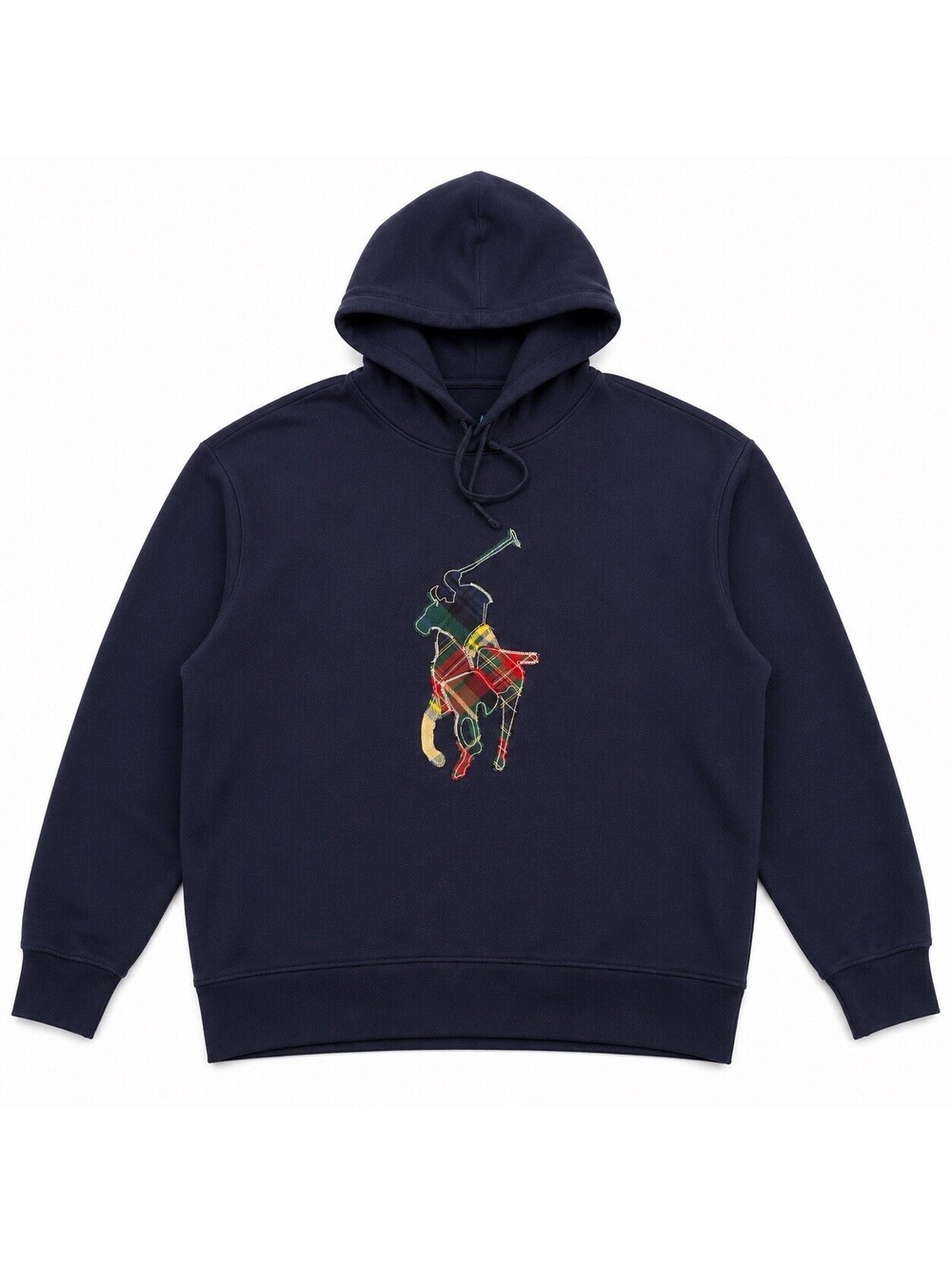 Polo Ralph Lauren Patchwork Big Pony Solid Blue Hoodie Men’s Size 2XLT B&T NWOT